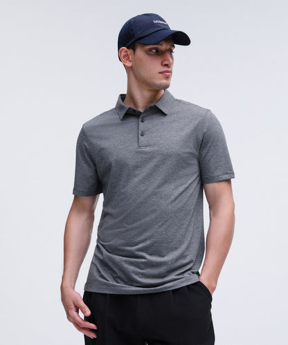 Lululemon Evolution Short-Sleeve Polo Shirt Heathered Black