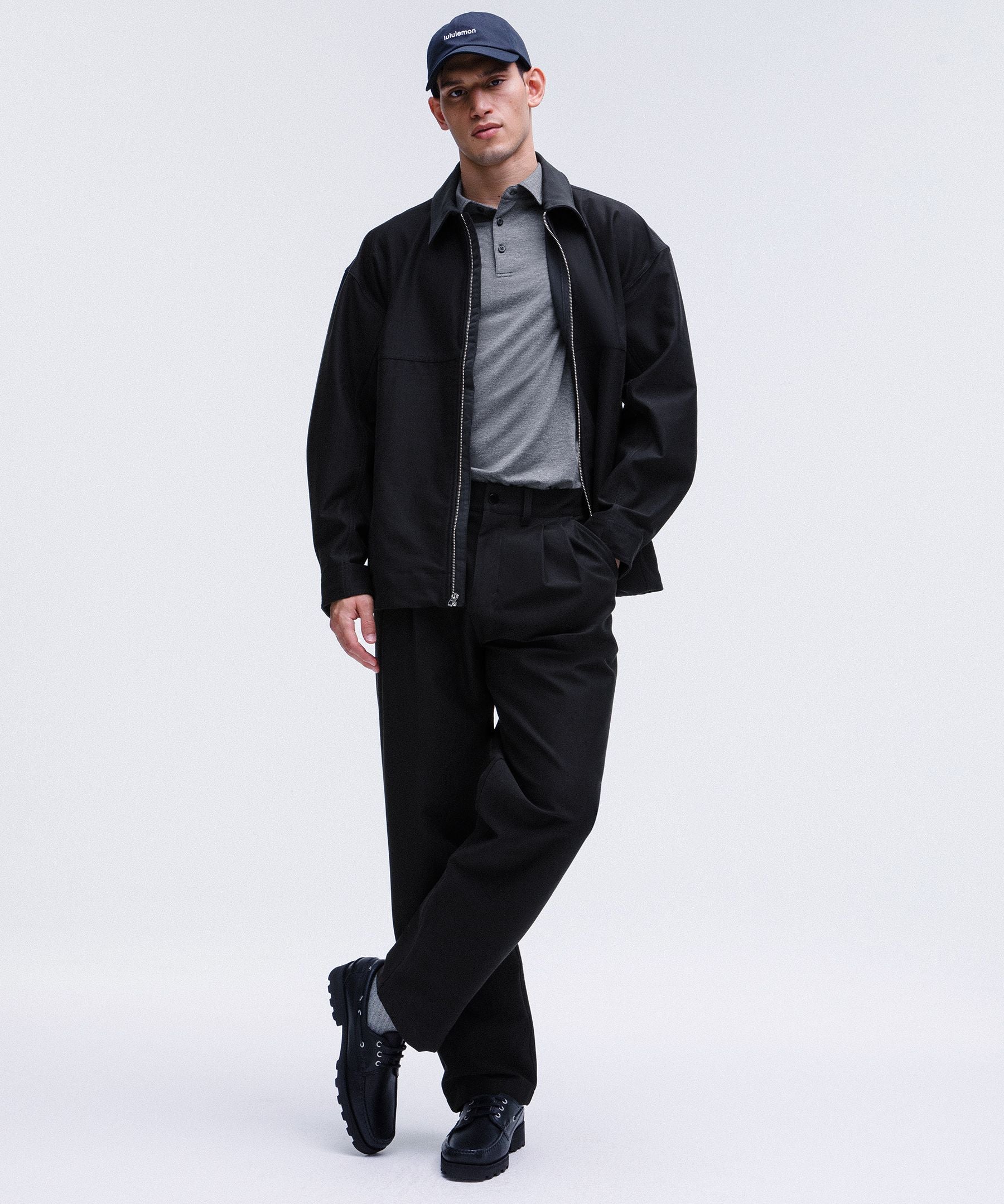 Lululemon Evolution Short-Sleeve Polo Shirt Heathered Black