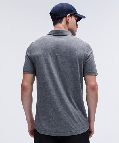 Lululemon Evolution Short-Sleeve Polo Shirt Heathered Black