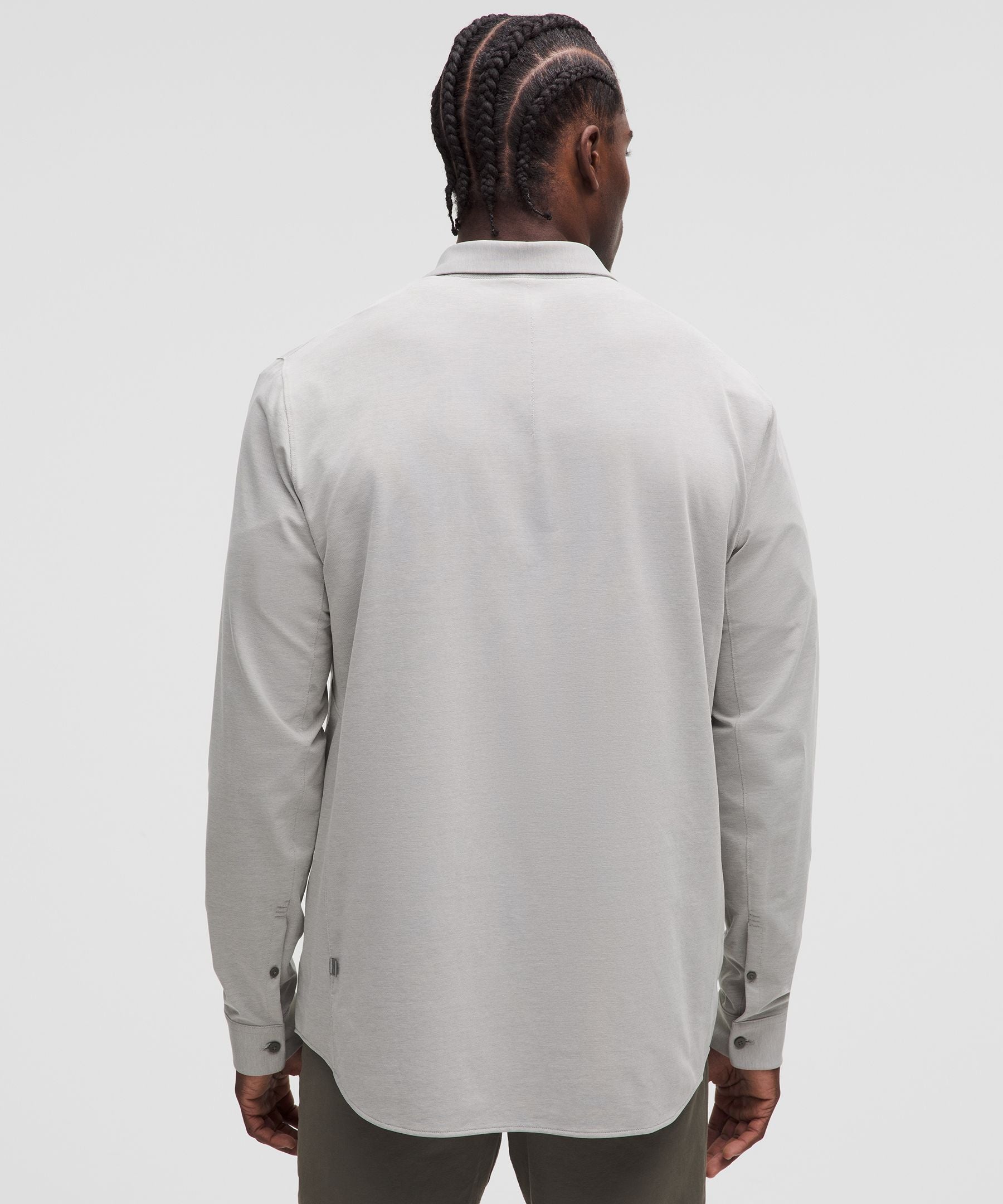 Lululemon Commission Long-Sleeve Shirt *Pocket White/Grey Sage