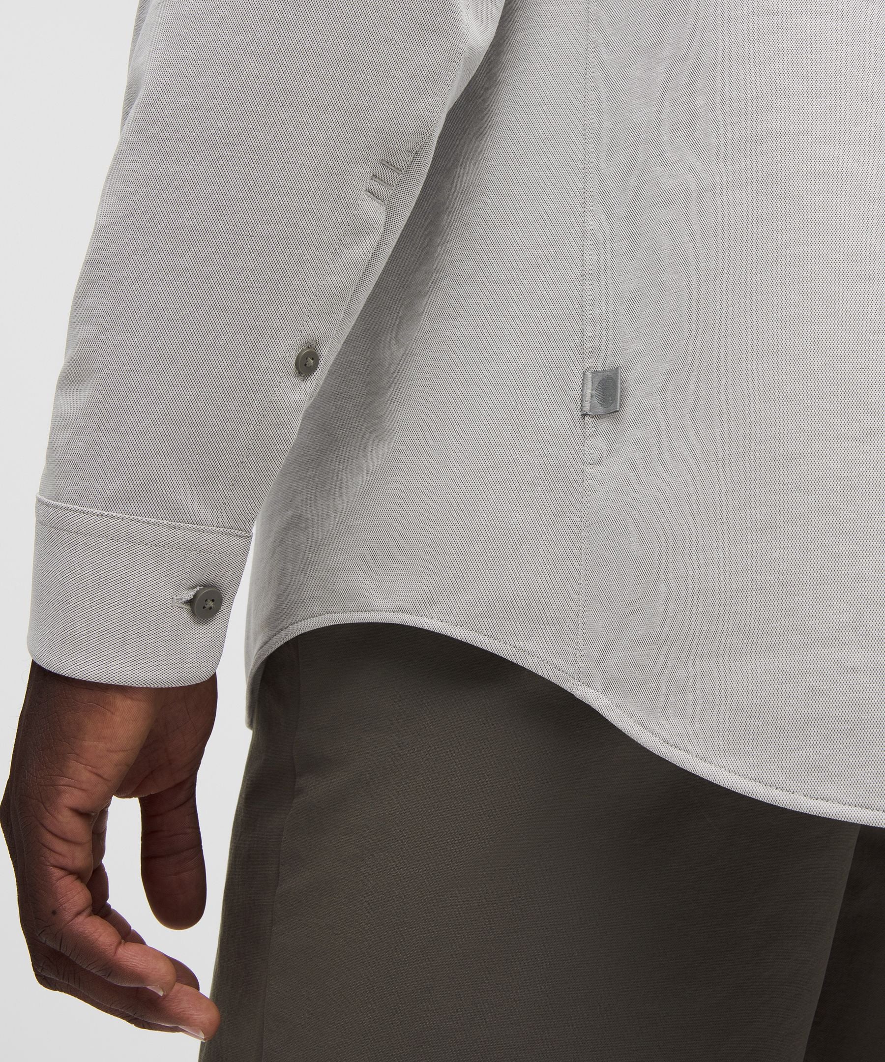 Lululemon Commission Long-Sleeve Shirt *Pocket White/Grey Sage