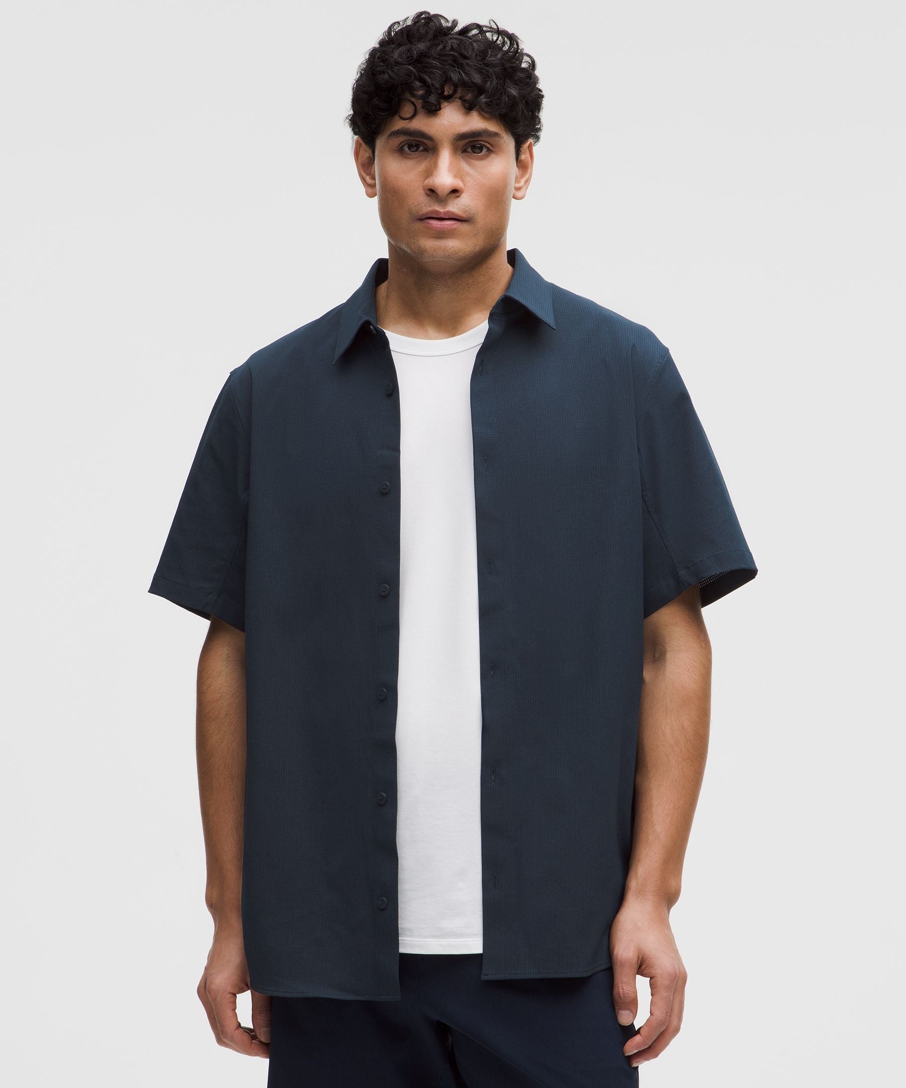 Lululemon Airing Easy Short-Sleeve Shirt True Navy