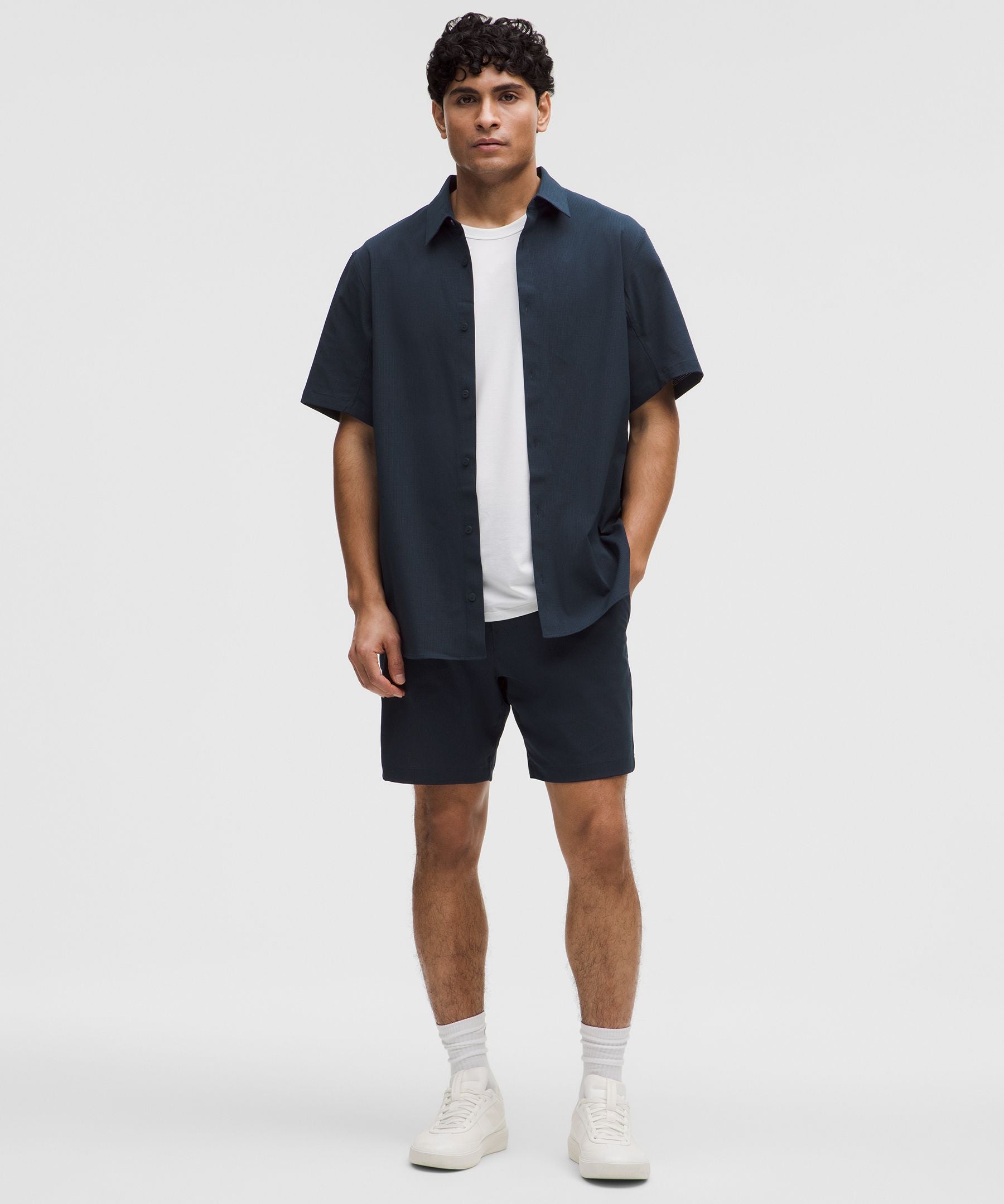 Lululemon Airing Easy Short-Sleeve Shirt True Navy