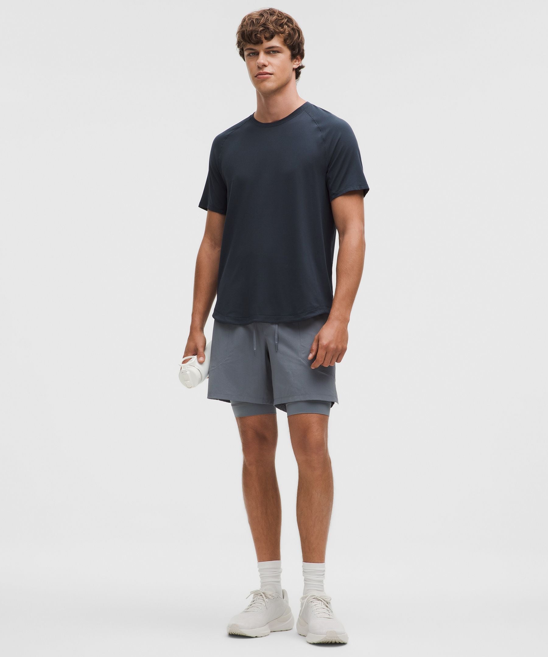 Lululemon License to Train Short-Sleeve Shirt True Navy