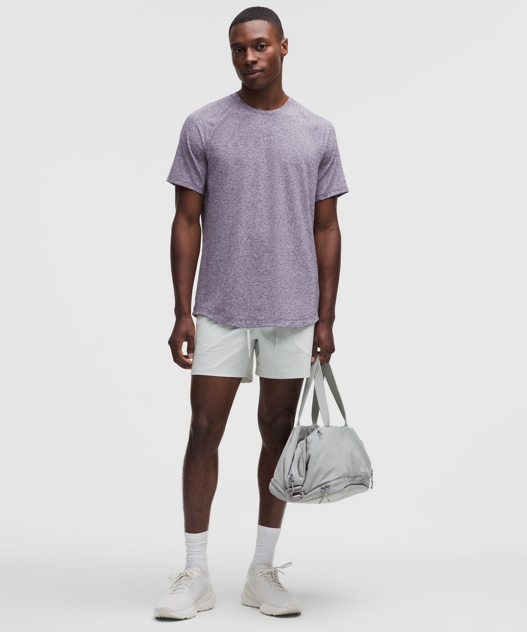 Lululemon License to Train Short-Sleeve Shirt Heathered Dark Court Purple