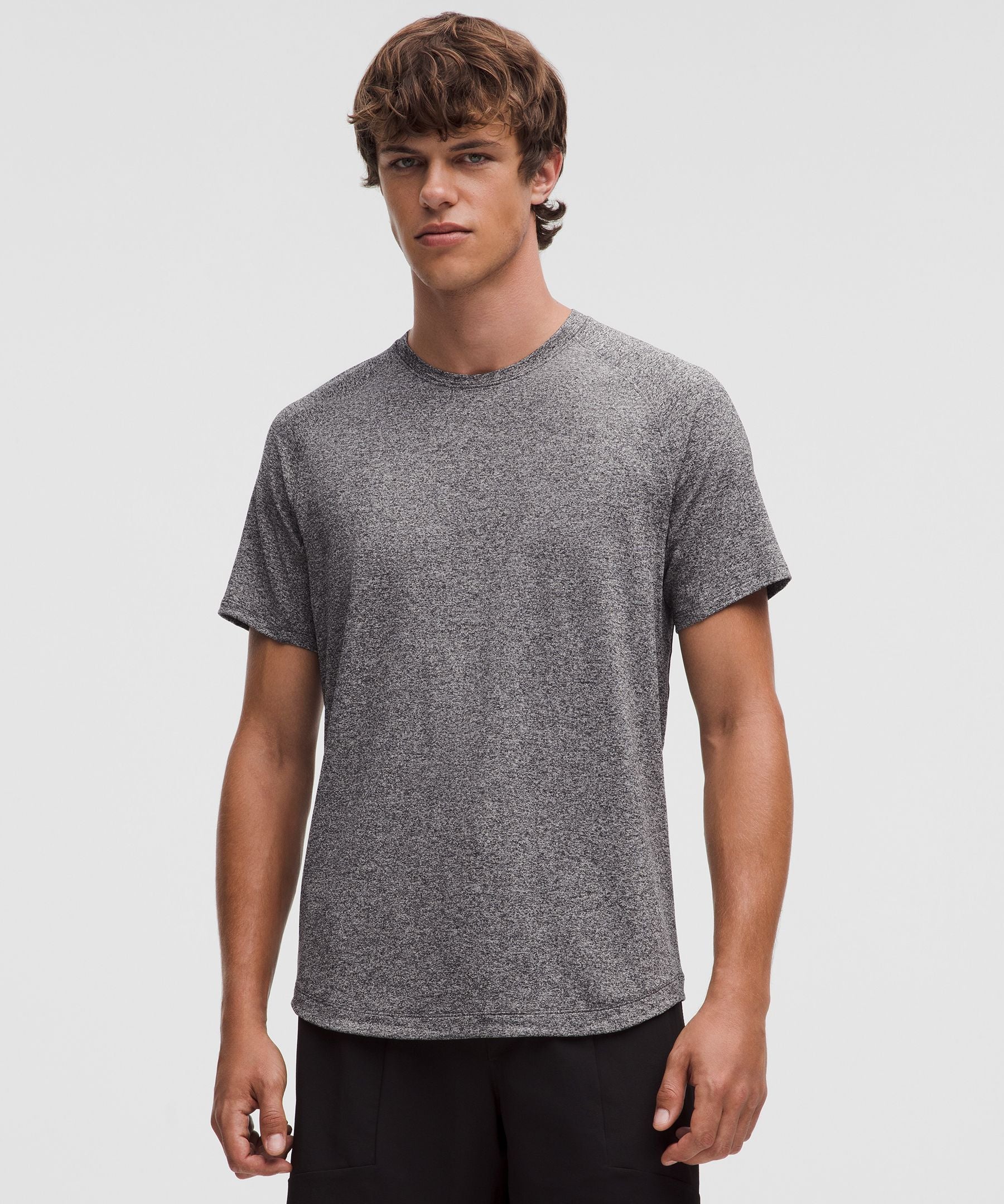 Lululemon License to Train Short-Sleeve Shirt Heathered Black