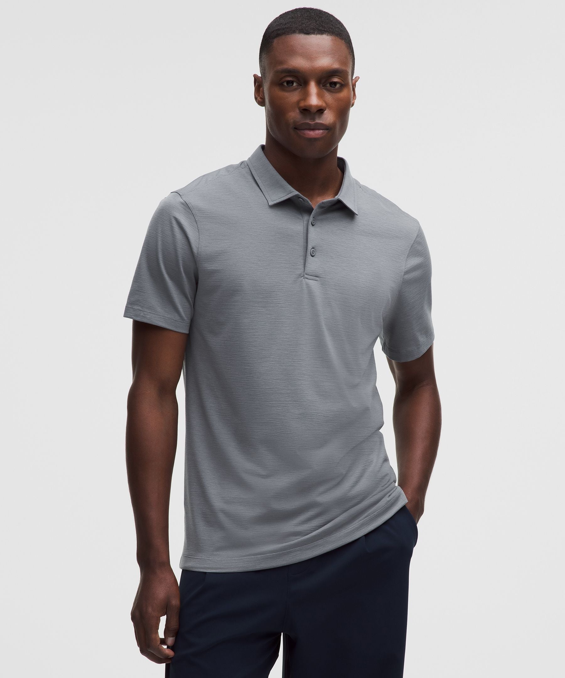Lululemon Evolution Short-Sleeve Polo Shirt Solar Grey