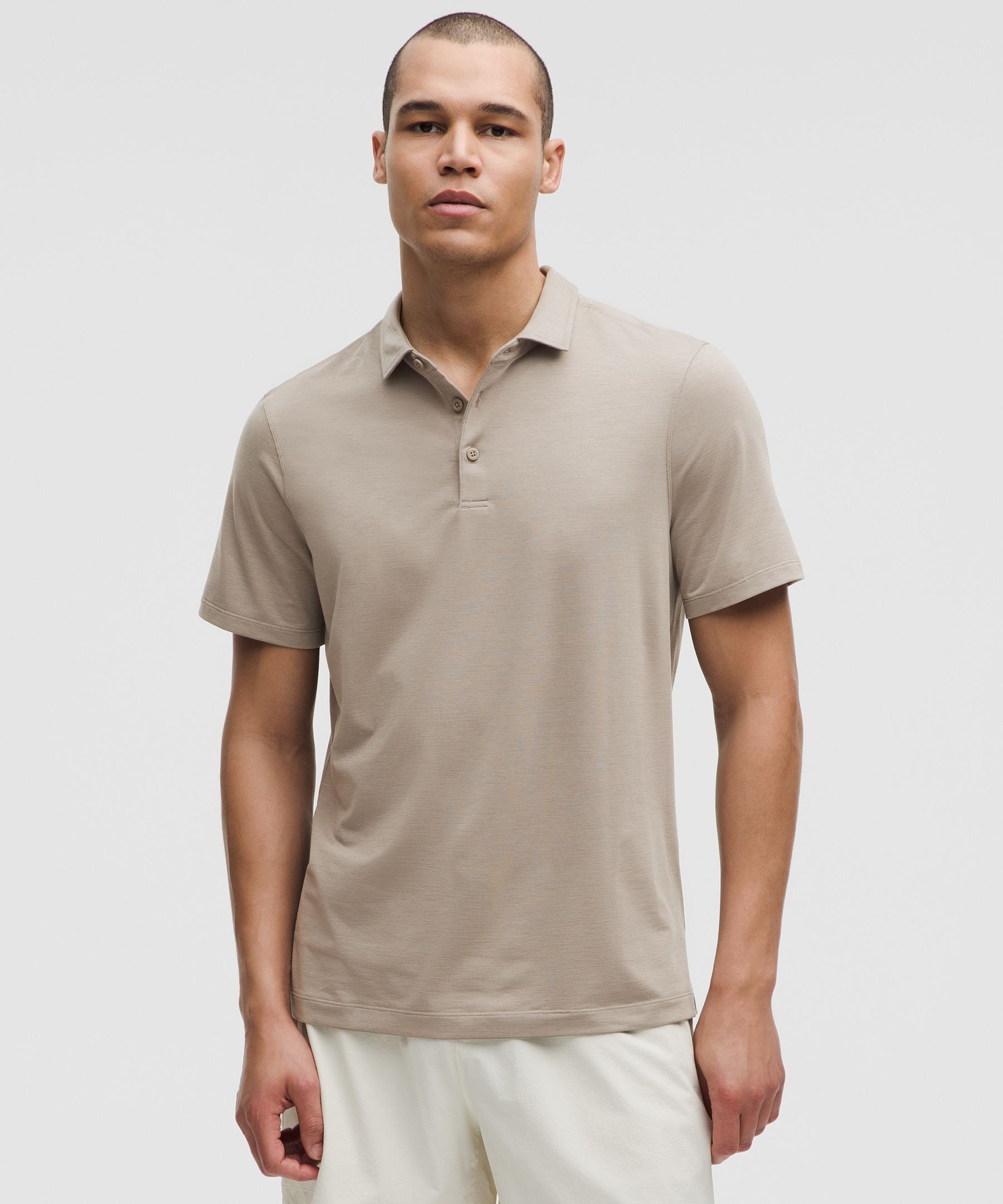 Lululemon Evolution Short-Sleeve Polo Shirt Warm Ash Grey