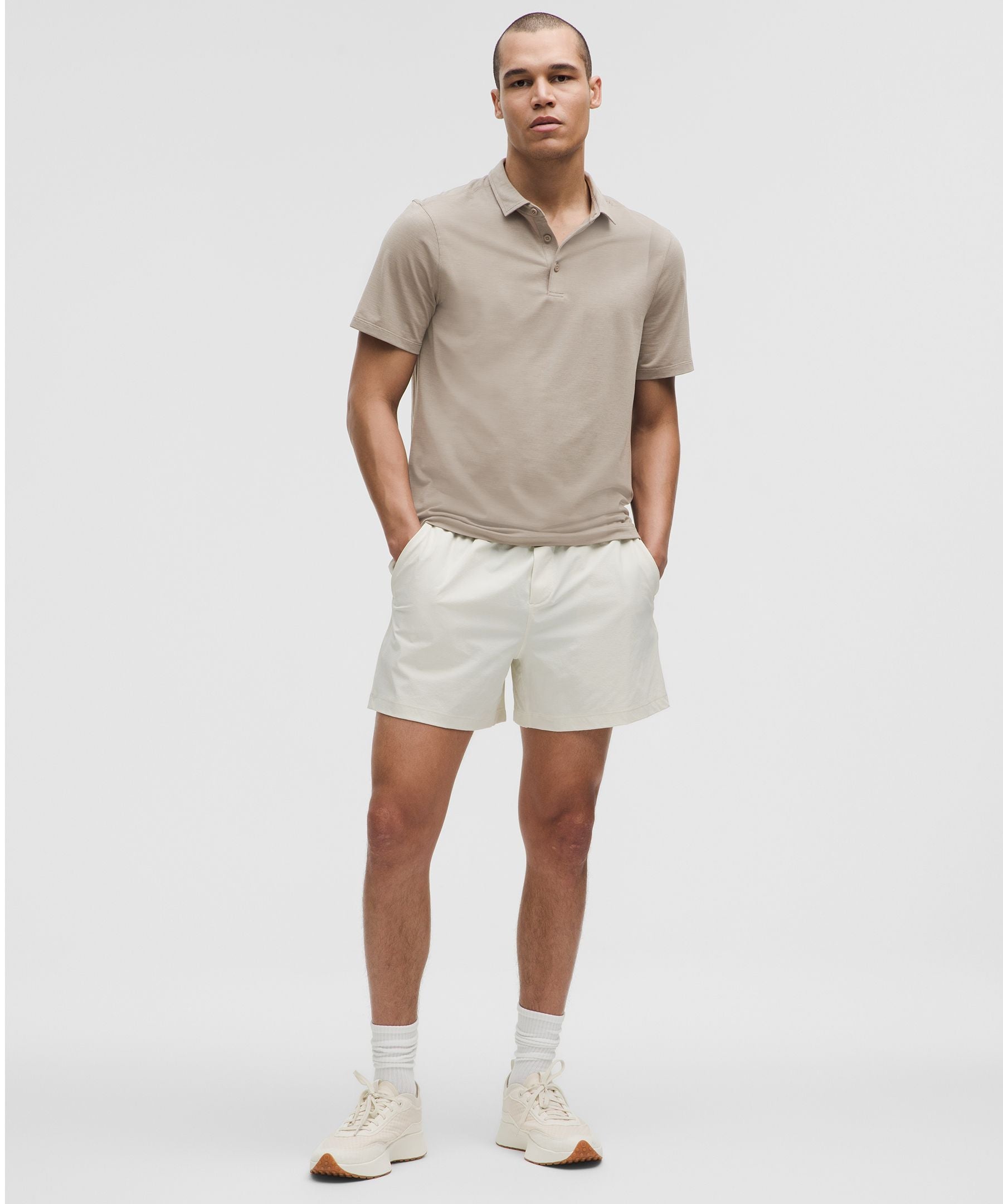 Lululemon Evolution Short-Sleeve Polo Shirt Warm Ash Grey