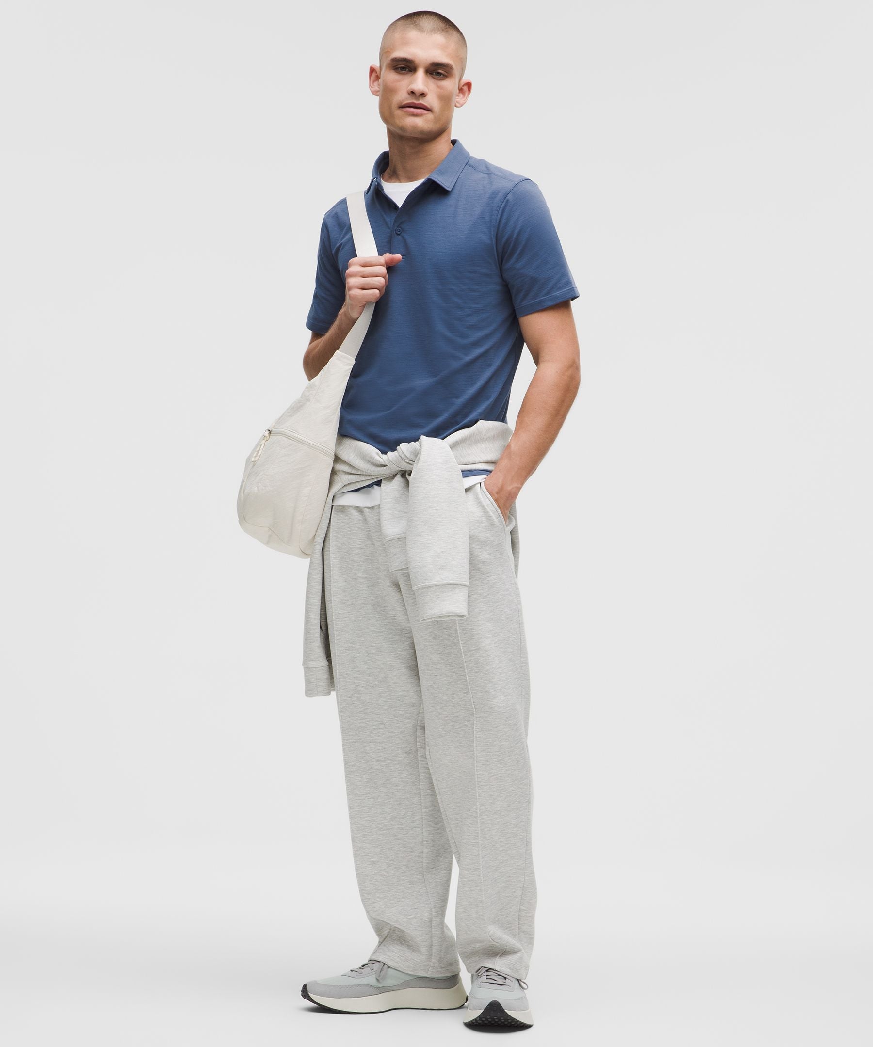 Lululemon Evolution Short-Sleeve Polo Shirt Blue Twill