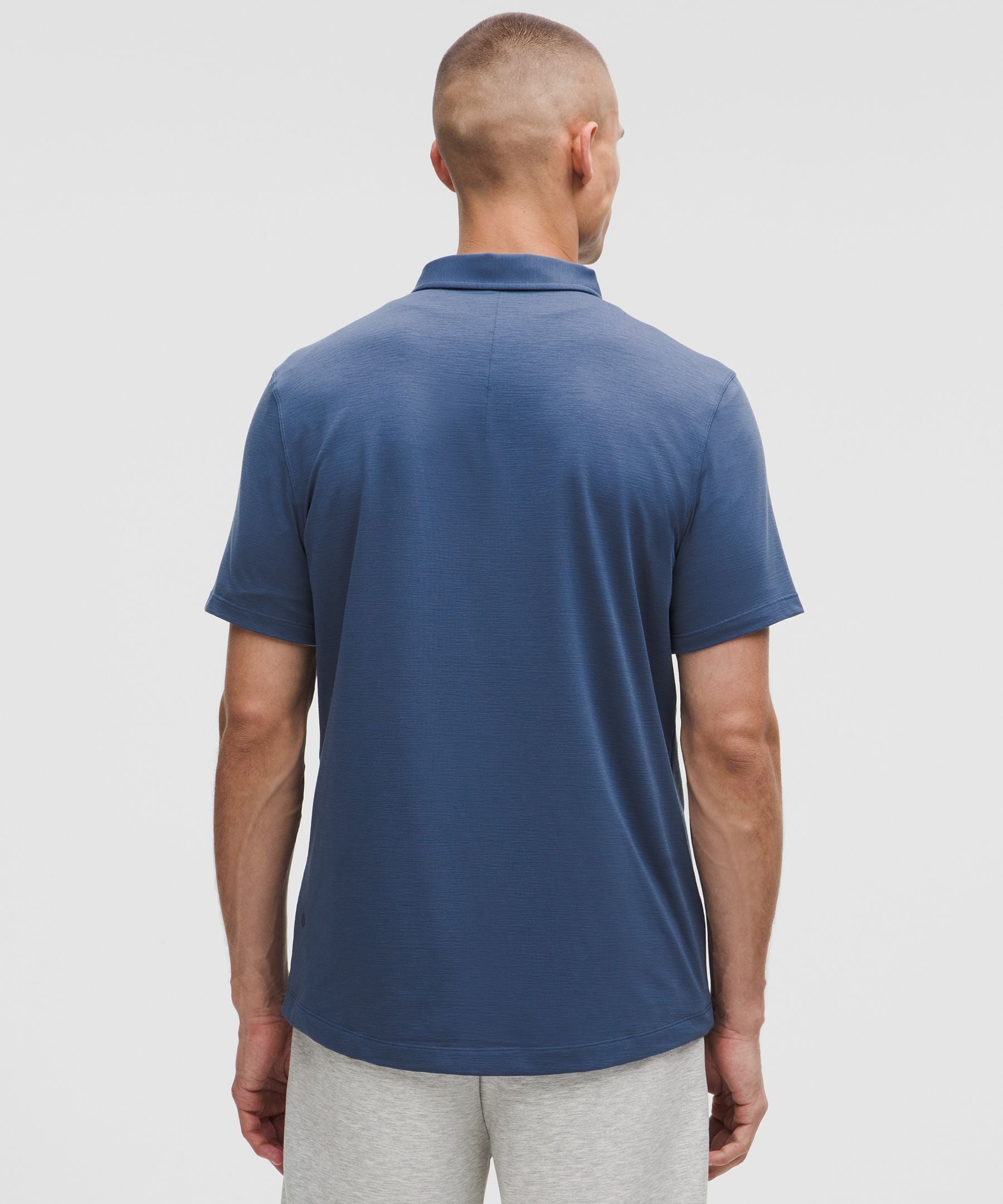 Lululemon Evolution Short-Sleeve Polo Shirt Blue Twill