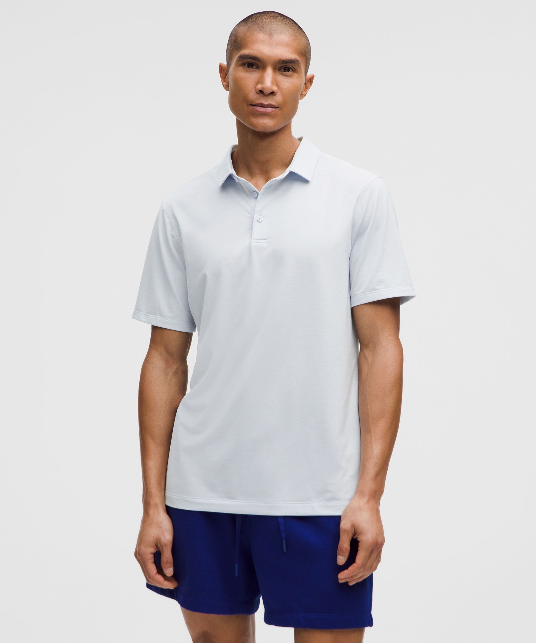 Lululemon Evolution Short-Sleeve Polo Shirt Heathered Starch Blue