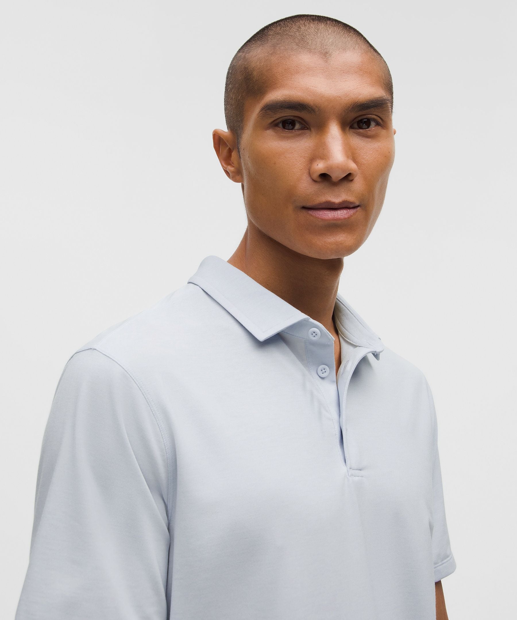 Lululemon Evolution Short-Sleeve Polo Shirt Heathered Starch Blue