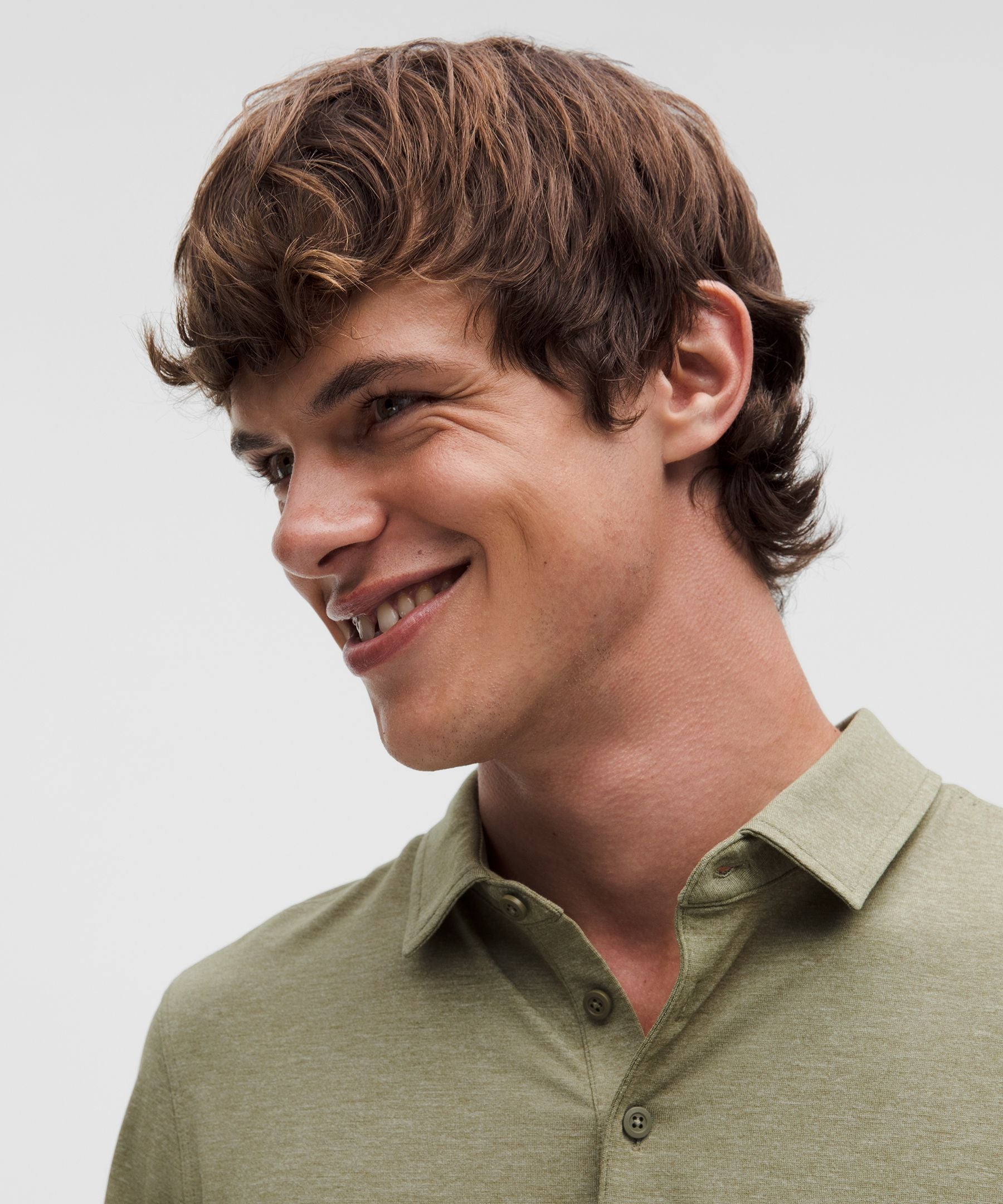 Lululemon Evolution Short-Sleeve Polo Shirt Heathered Bay Leaf