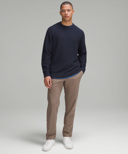 Lululemon Textured Knit Crewneck Sweater Heathered Classic Navy