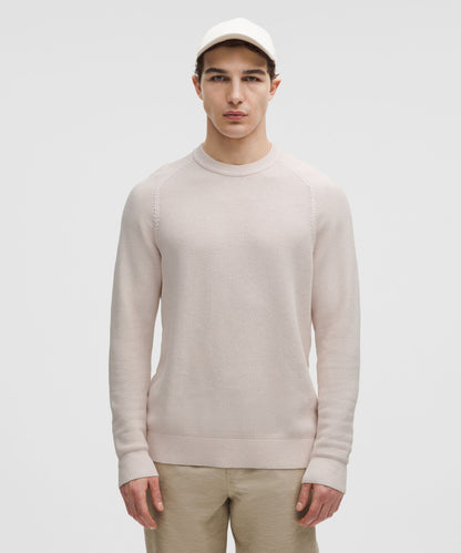 Lululemon Textured Knit Crewneck Sweater Heathered Natural Ivory