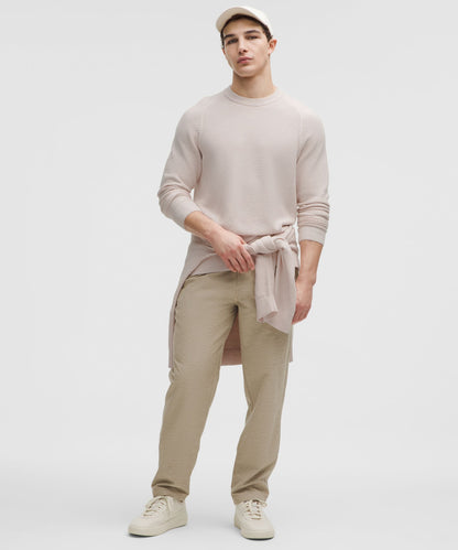 Lululemon Textured Knit Crewneck Sweater Heathered Natural Ivory