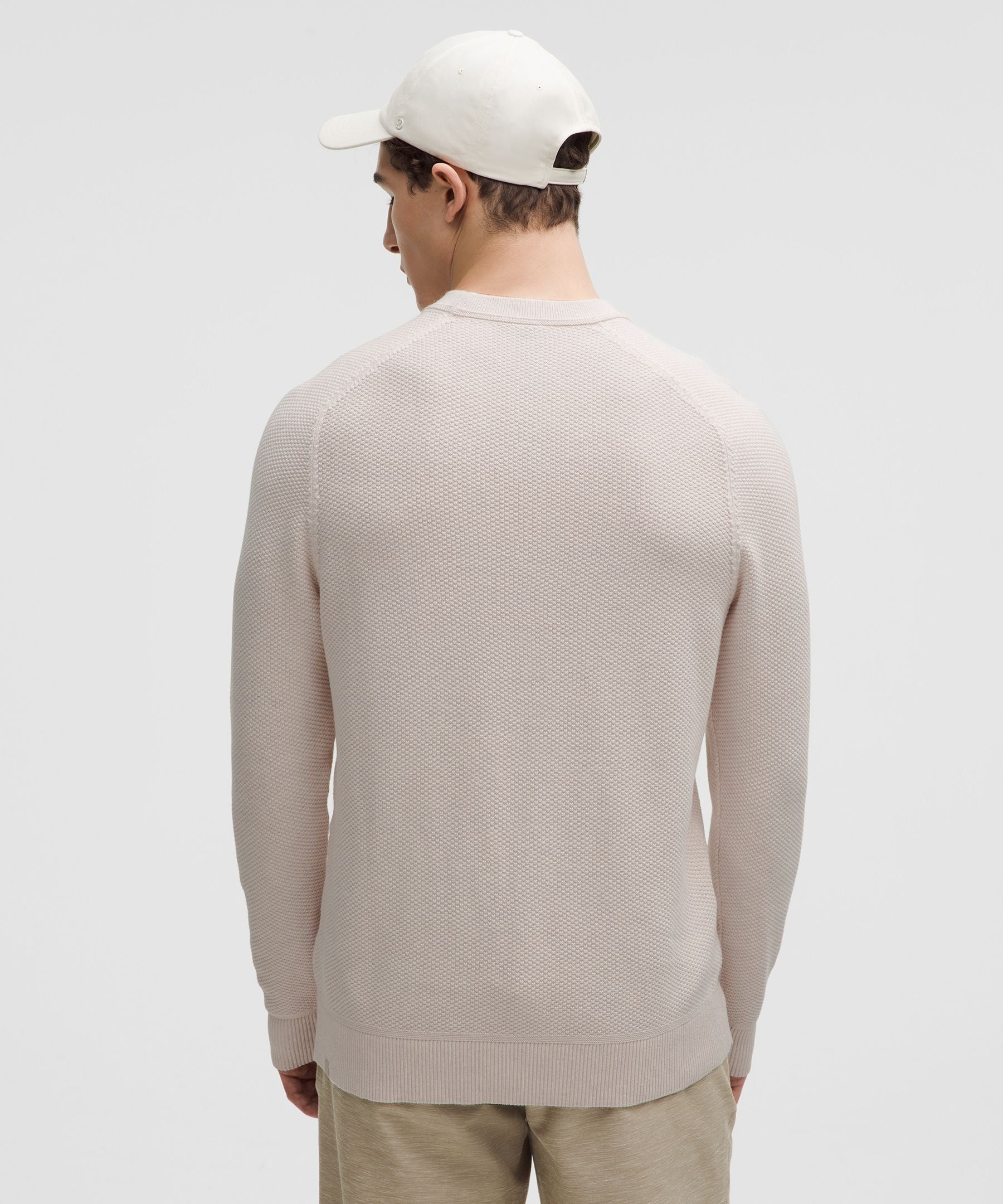 Lululemon Textured Knit Crewneck Sweater Heathered Natural Ivory