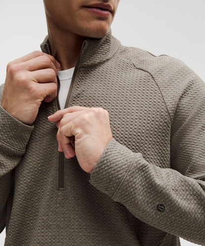 Lululemon Textured Double-Knit Cotton Half Zip