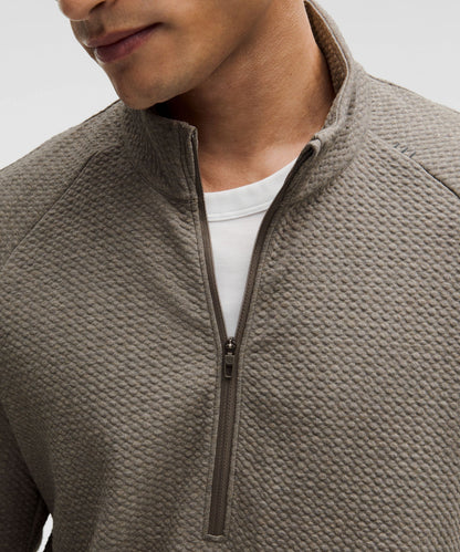 Lululemon Textured Double-Knit Cotton Half Zip