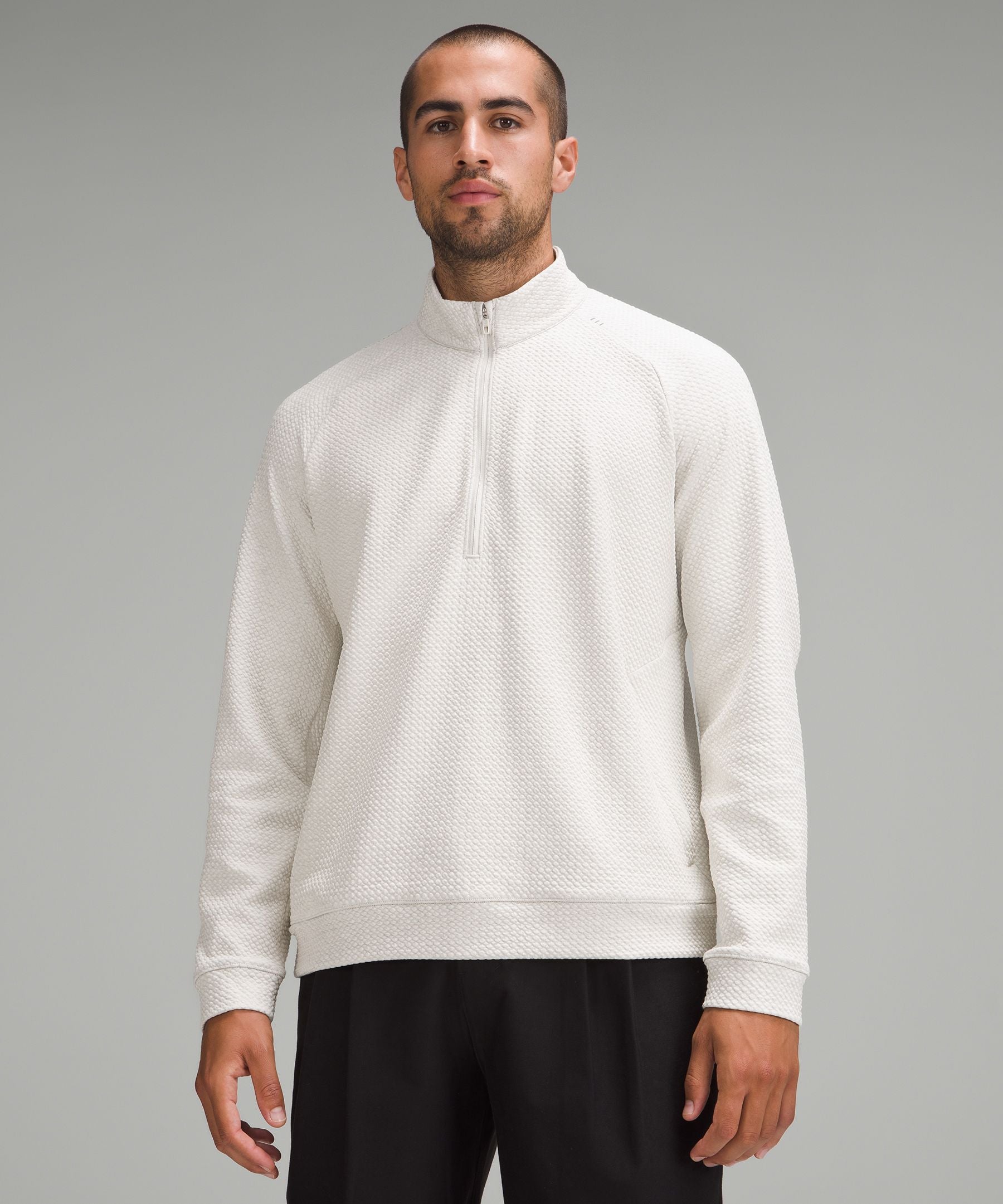 Lululemon Textured Double-Knit Cotton Half Zip