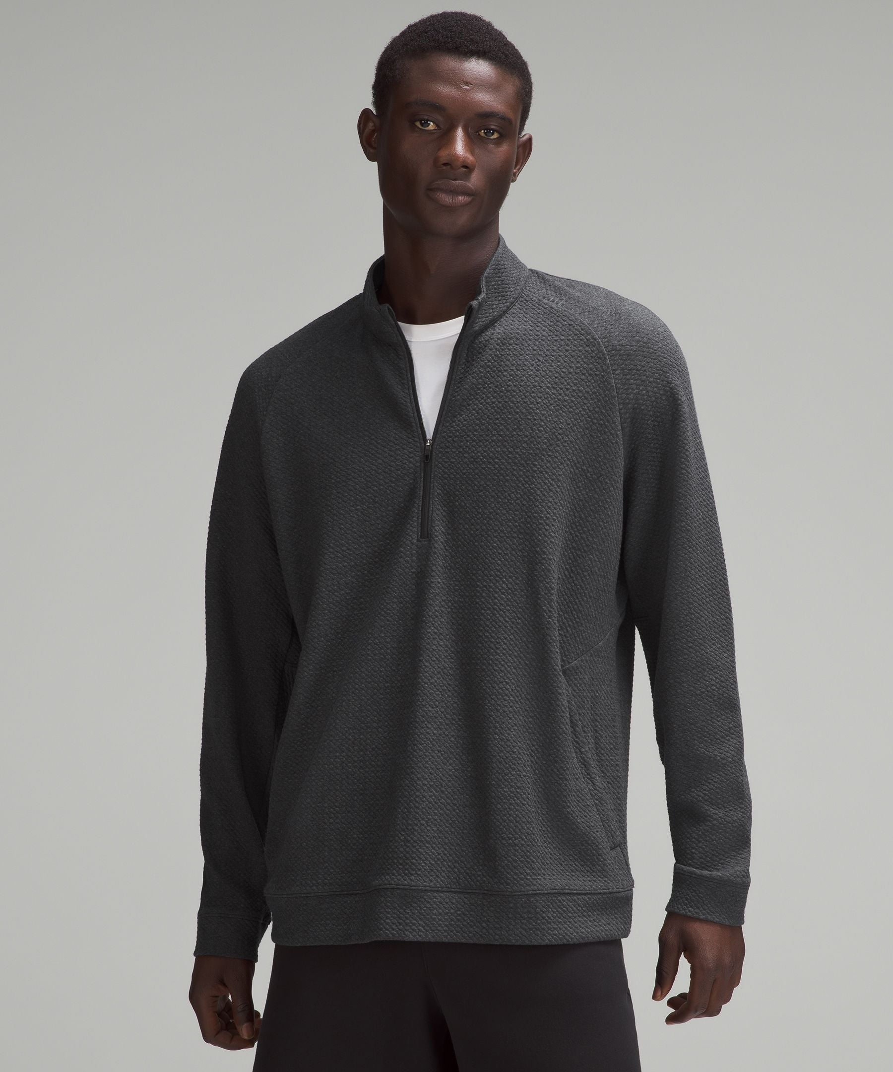 Lululemon Textured Double-Knit Cotton Half Zip