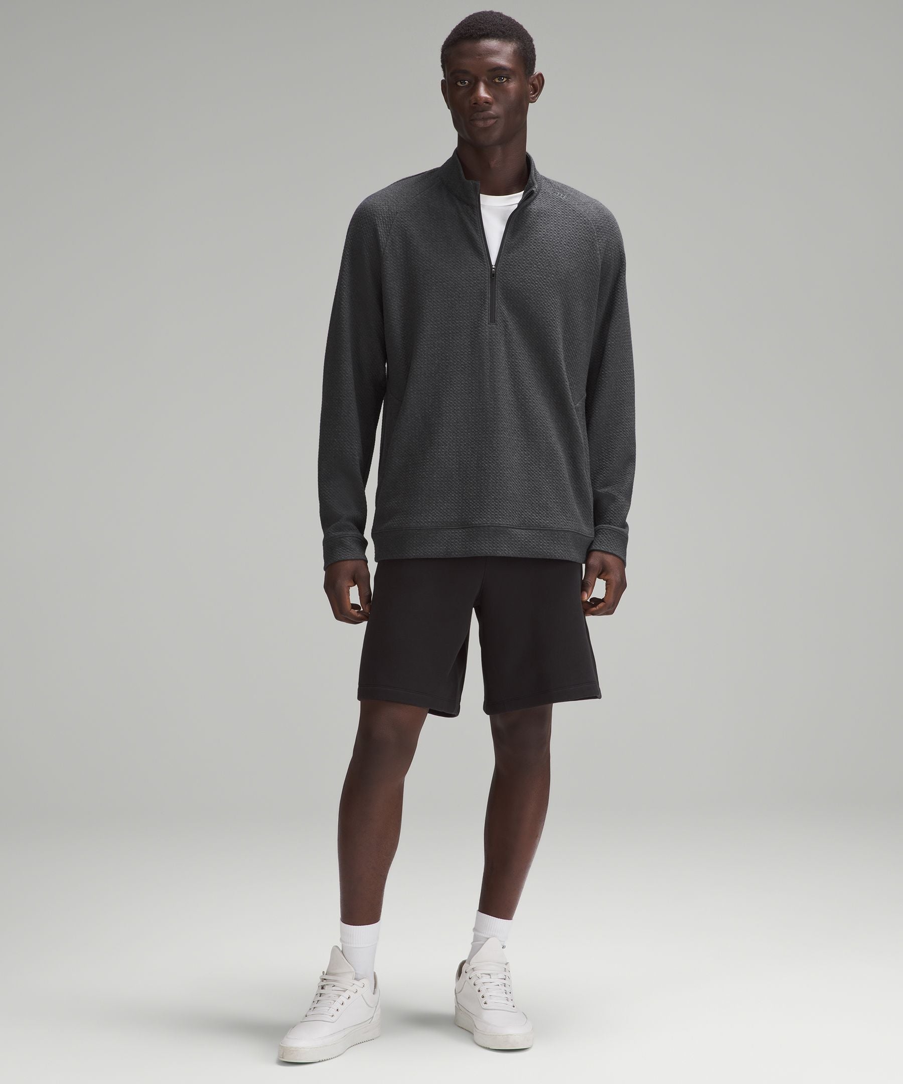 Lululemon Textured Double-Knit Cotton Half Zip