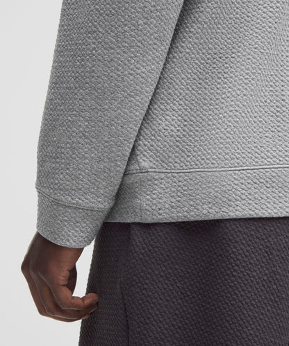 Lululemon Textured Double-Knit Cotton Hoodie Heathered Medium Grey/Black