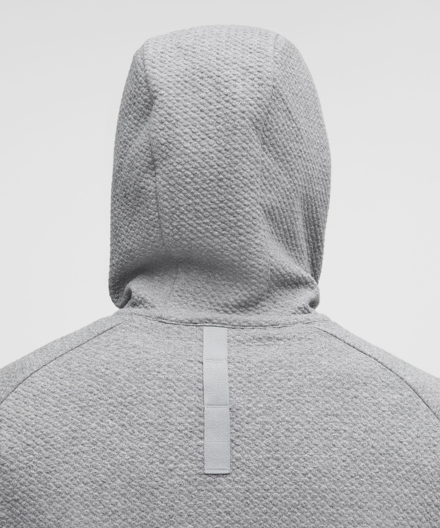 Lululemon Textured Double-Knit Cotton Hoodie Heathered Medium Grey/Black
