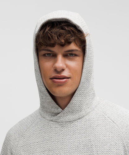 Lululemon Textured Double-Knit Cotton Hoodie Heathered Melody Light Grey/Black