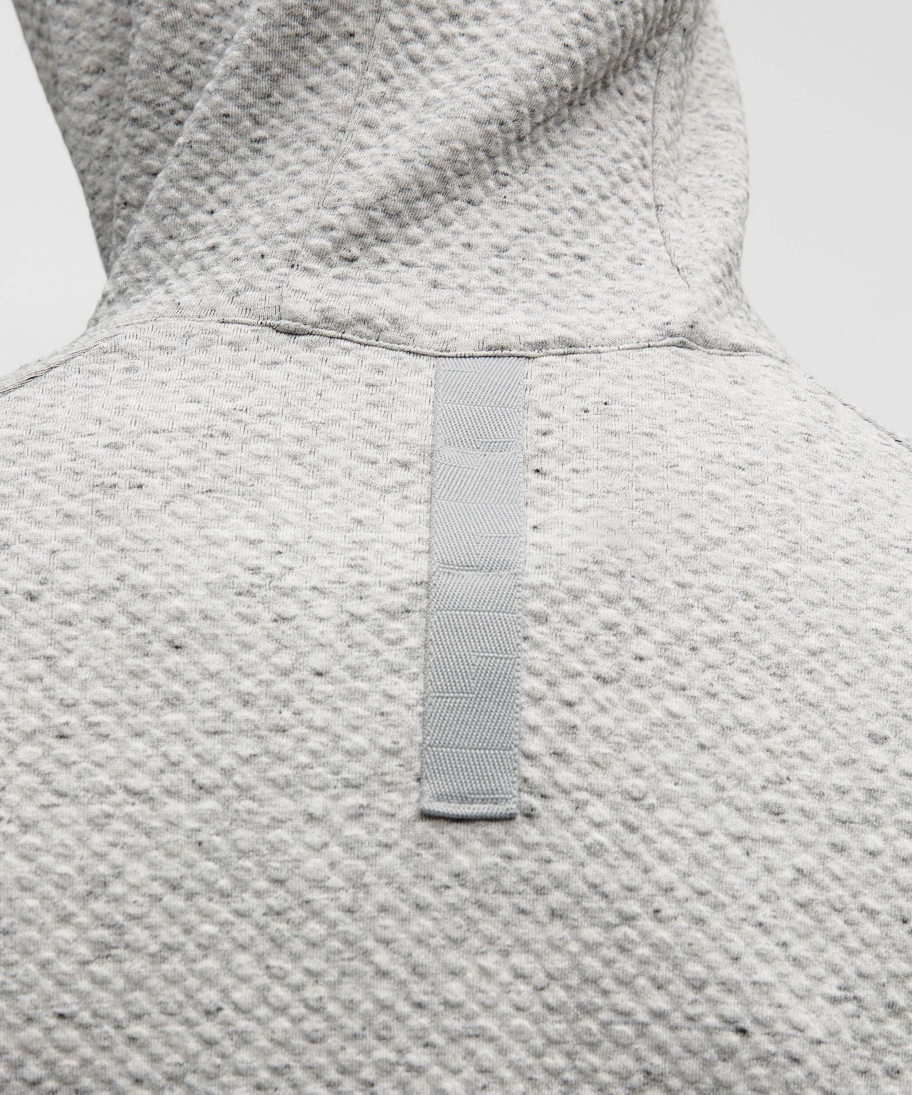 Lululemon Textured Double-Knit Cotton Hoodie Heathered Melody Light Grey/Black