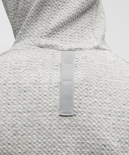 Lululemon Textured Double-Knit Cotton Hoodie Heathered Melody Light Grey/Black