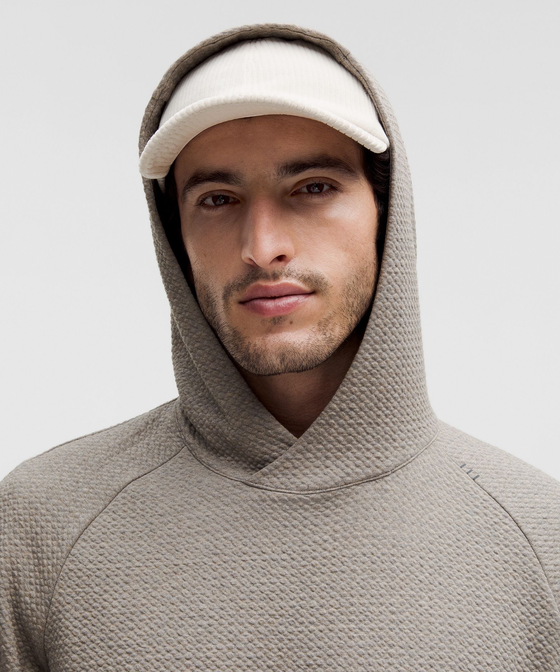 Lululemon Textured Double-Knit Cotton Hoodie Heathered Rover/Black