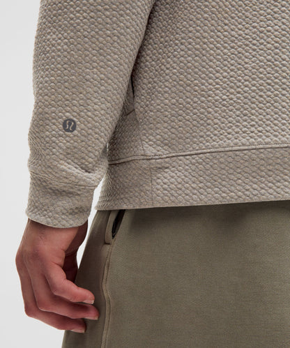 Lululemon Textured Double-Knit Cotton Hoodie Heathered Rover/Black