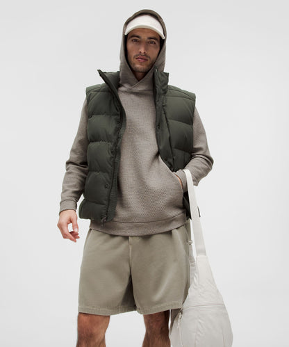 Lululemon Textured Double-Knit Cotton Hoodie Heathered Rover/Black