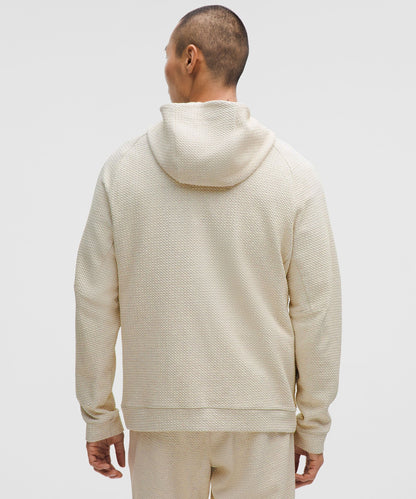 Lululemon Textured Double-Knit Cotton Hoodie Heathered Bone/Black
