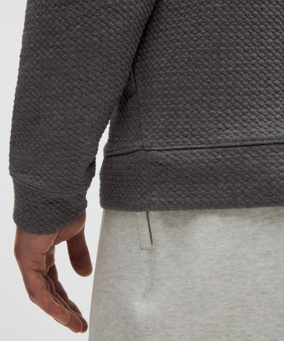 Lululemon Textured Double-Knit Cotton Hoodie Heathered Black/Black