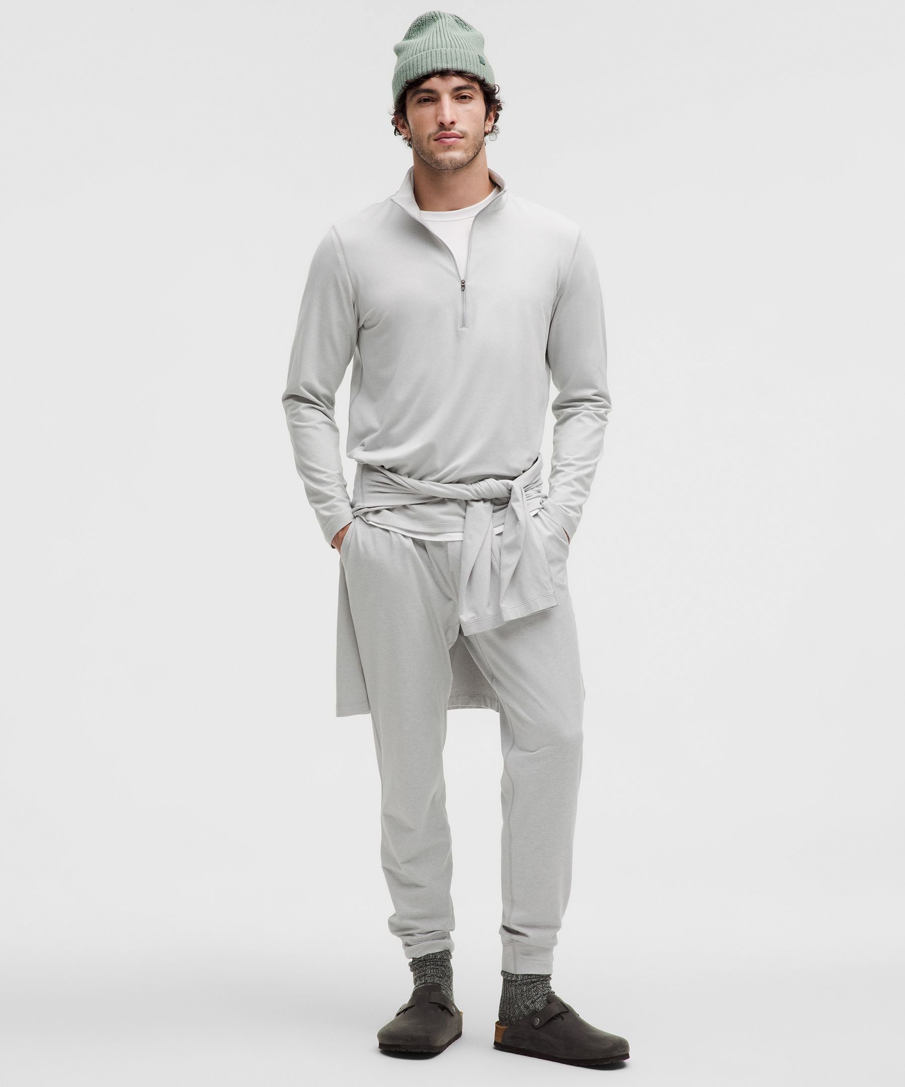 Lululemon Soft Jersey Half Zip Heathered Vapor/Heathered Silver Drop