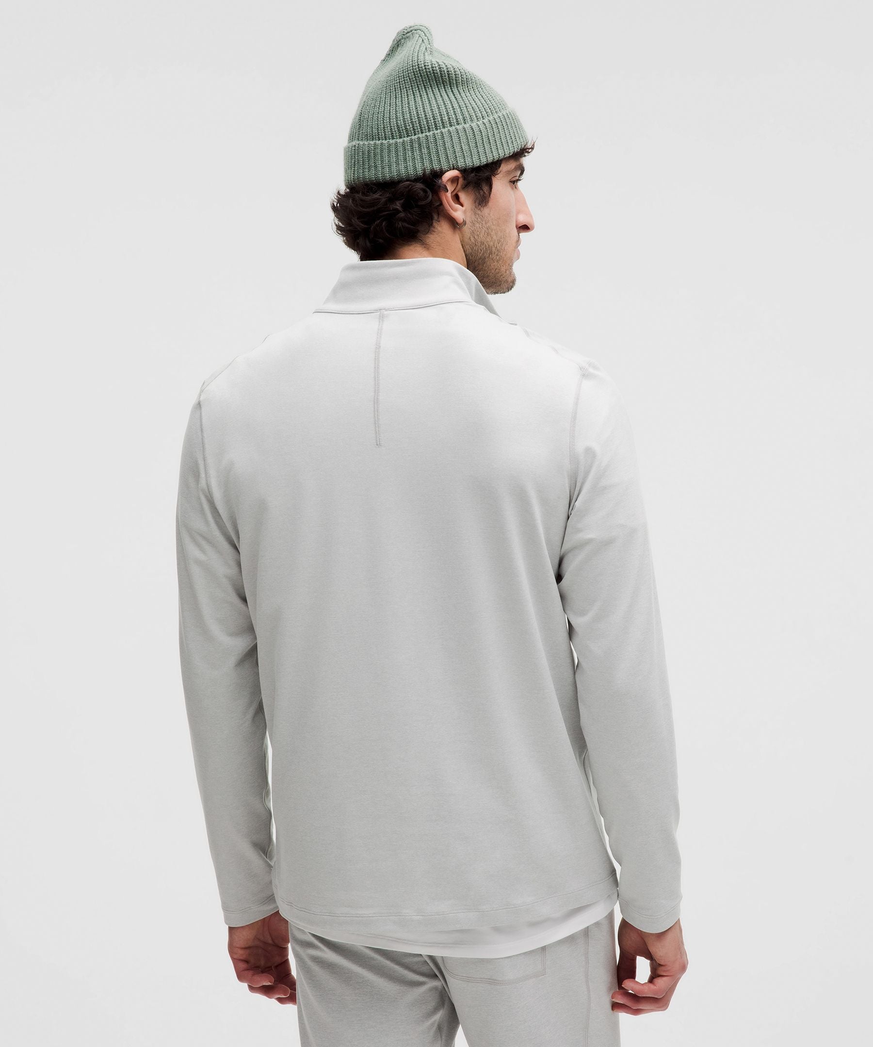 Lululemon Soft Jersey Half Zip Heathered Vapor/Heathered Silver Drop