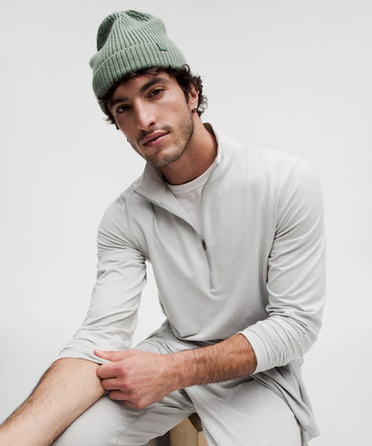 Lululemon Soft Jersey Half Zip Heathered Vapor/Heathered Silver Drop