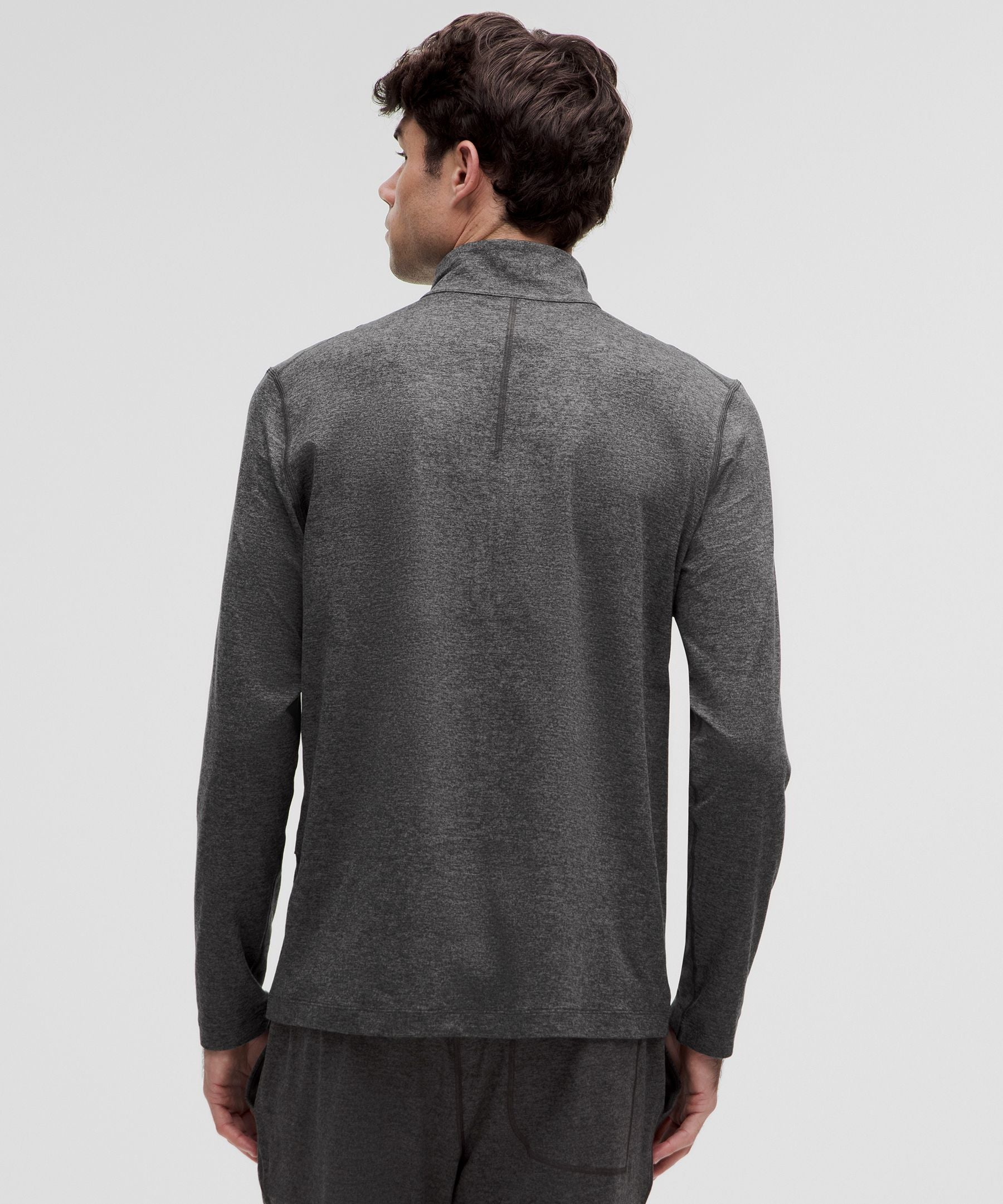 Lululemon Soft Jersey Half Zip Heathered Black/Heathered Graphite Grey