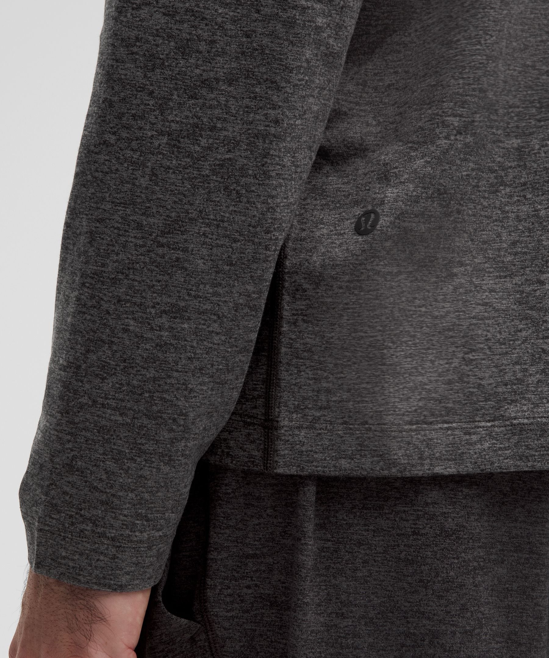 Lululemon Soft Jersey Half Zip Heathered Black/Heathered Graphite Grey