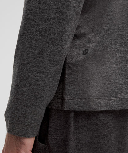 Lululemon Soft Jersey Half Zip Heathered Black/Heathered Graphite Grey