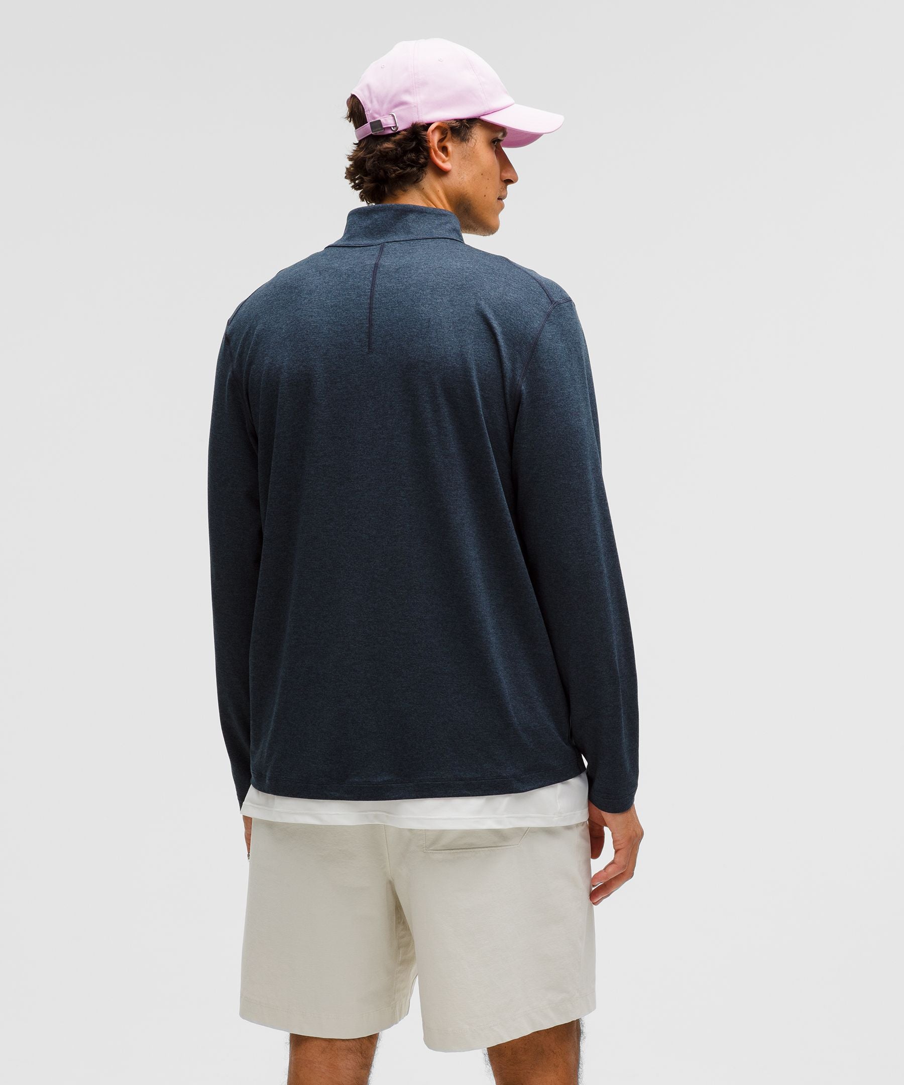 Lululemon Soft Jersey Half Zip Heathered Classic Navy/Heathered True Navy