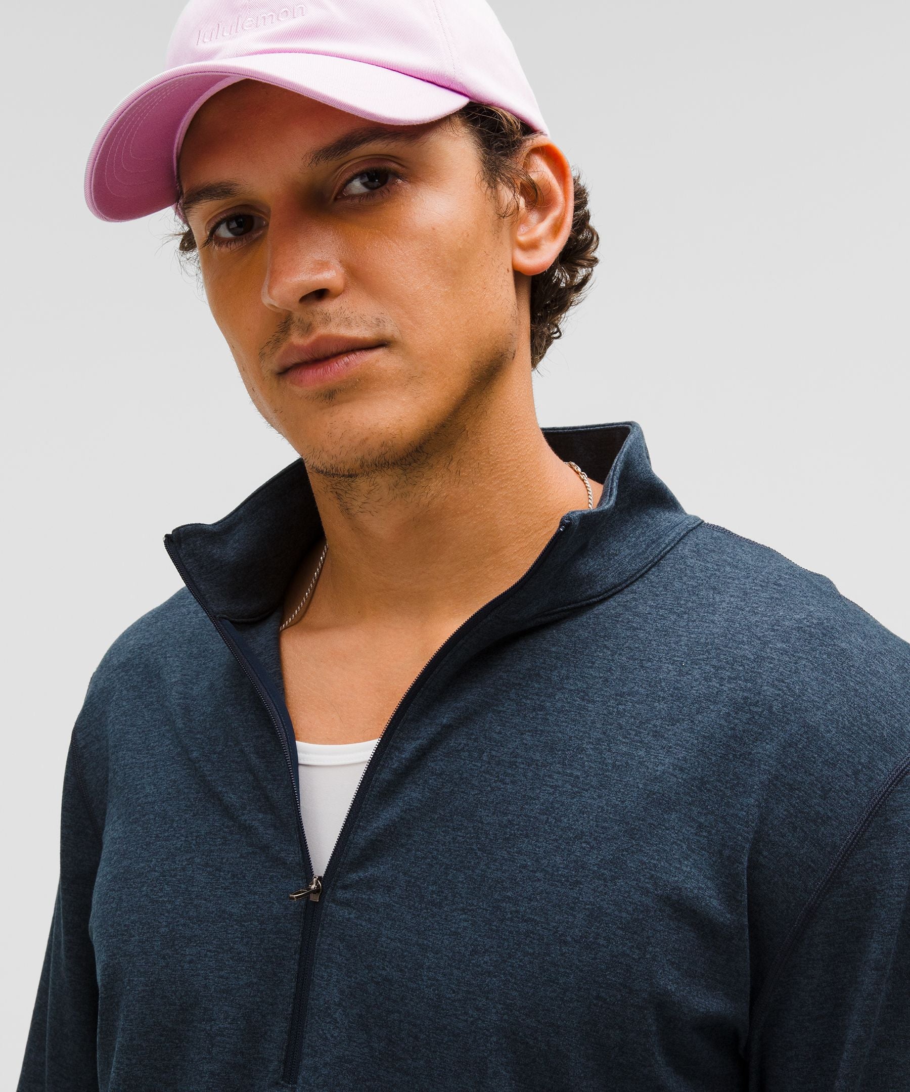 Lululemon Soft Jersey Half Zip Heathered Classic Navy/Heathered True Navy