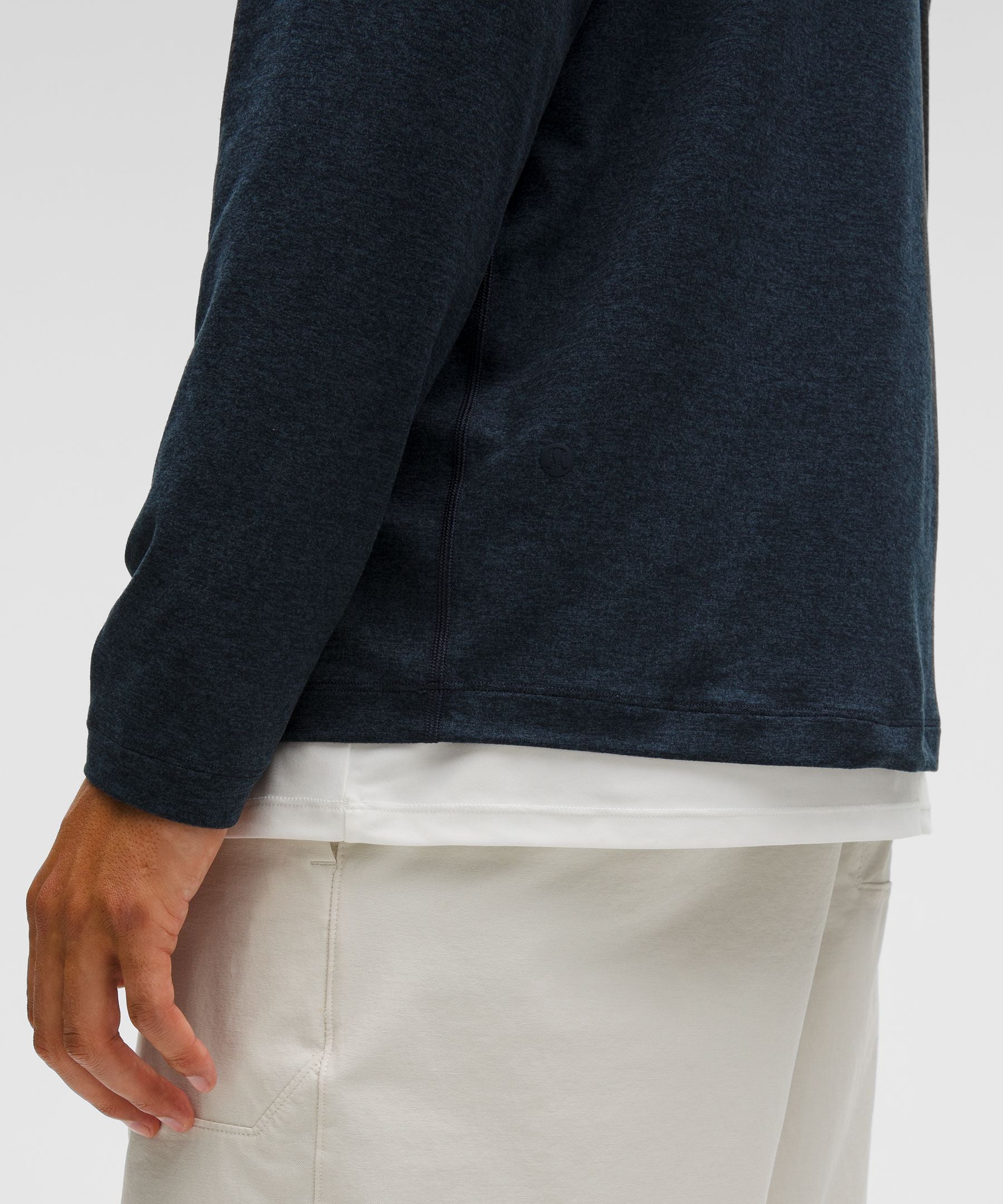 Lululemon Soft Jersey Half Zip Heathered Classic Navy/Heathered True Navy