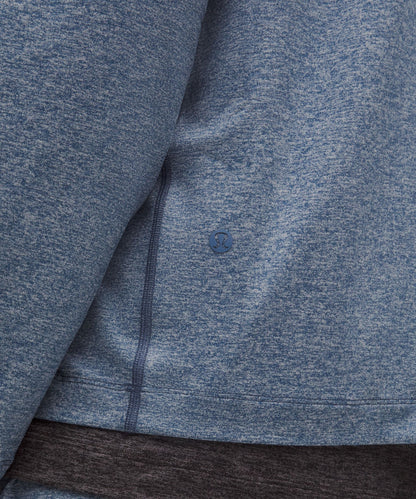 Lululemon Soft Jersey Half Zip Heathered Blue Twill/Heathered Dove Grey