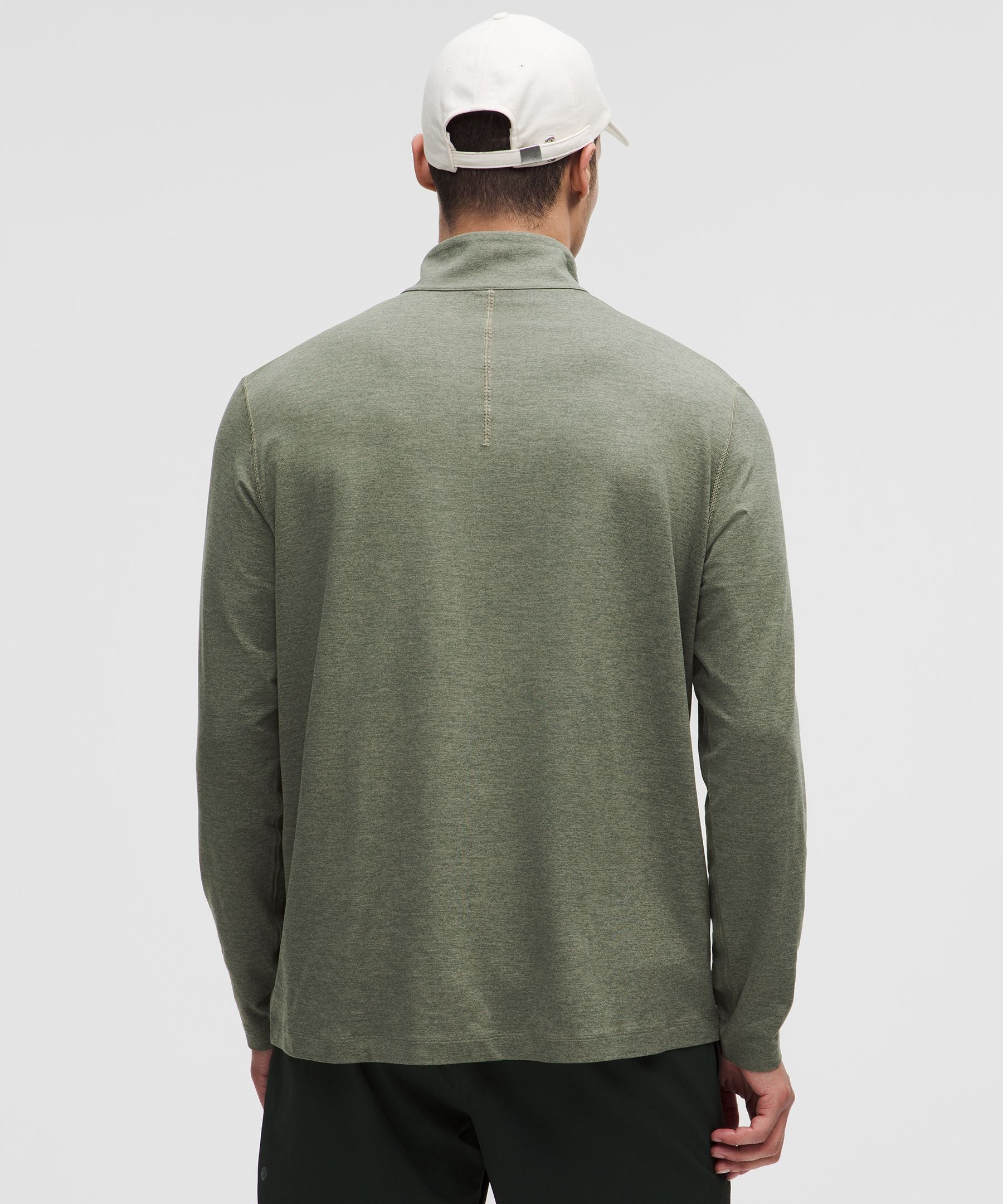 Lululemon Soft Jersey Half Zip Heathered Palm Deco/Heathered Bay Leaf