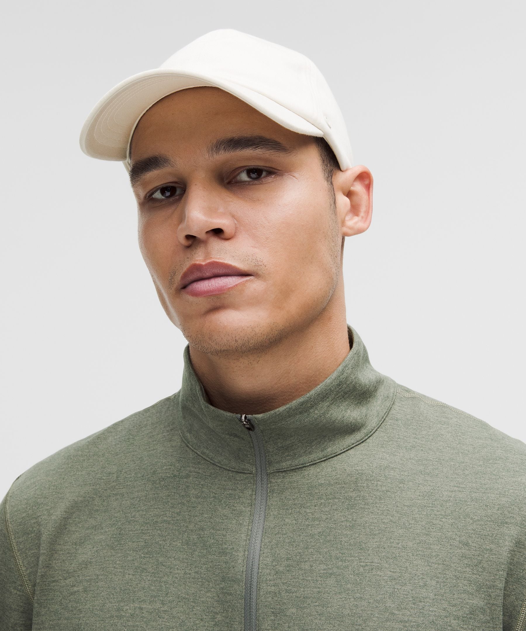 Lululemon Soft Jersey Half Zip Heathered Palm Deco/Heathered Bay Leaf