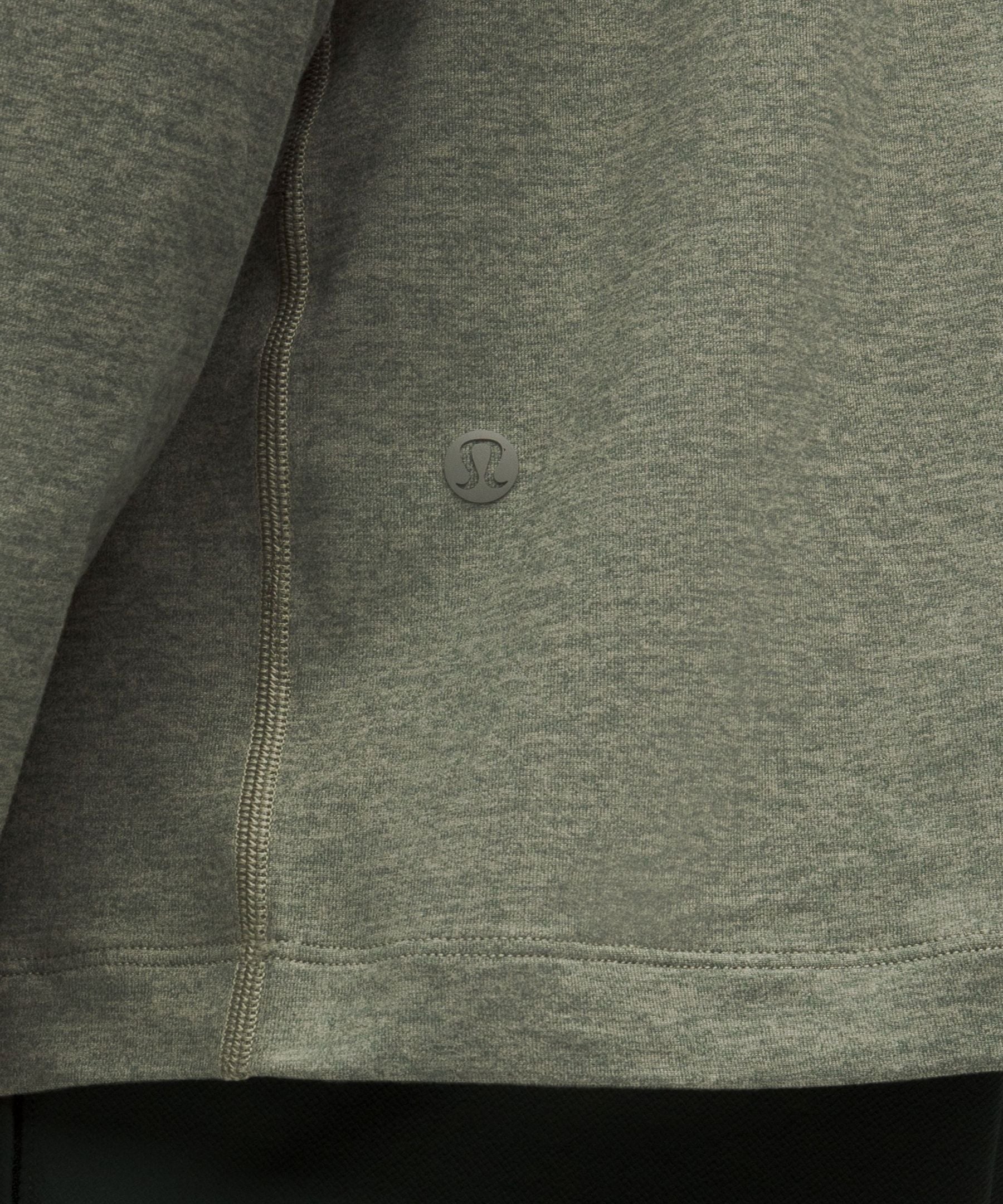 Lululemon Soft Jersey Half Zip Heathered Palm Deco/Heathered Bay Leaf
